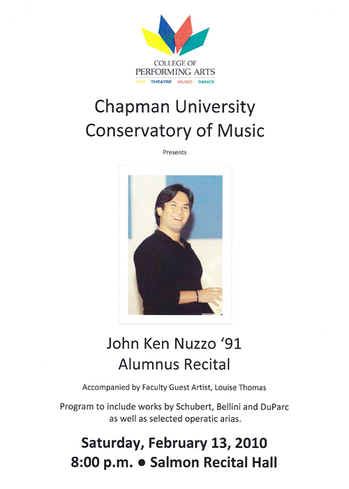 Alumnus Recital : John Nuzzo