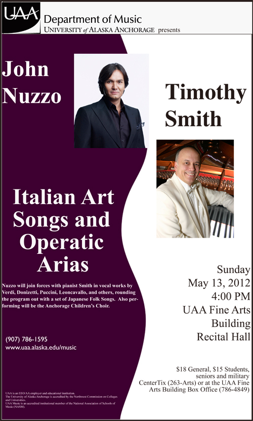 A Concert of Italian Art Songs and Operatic Arias